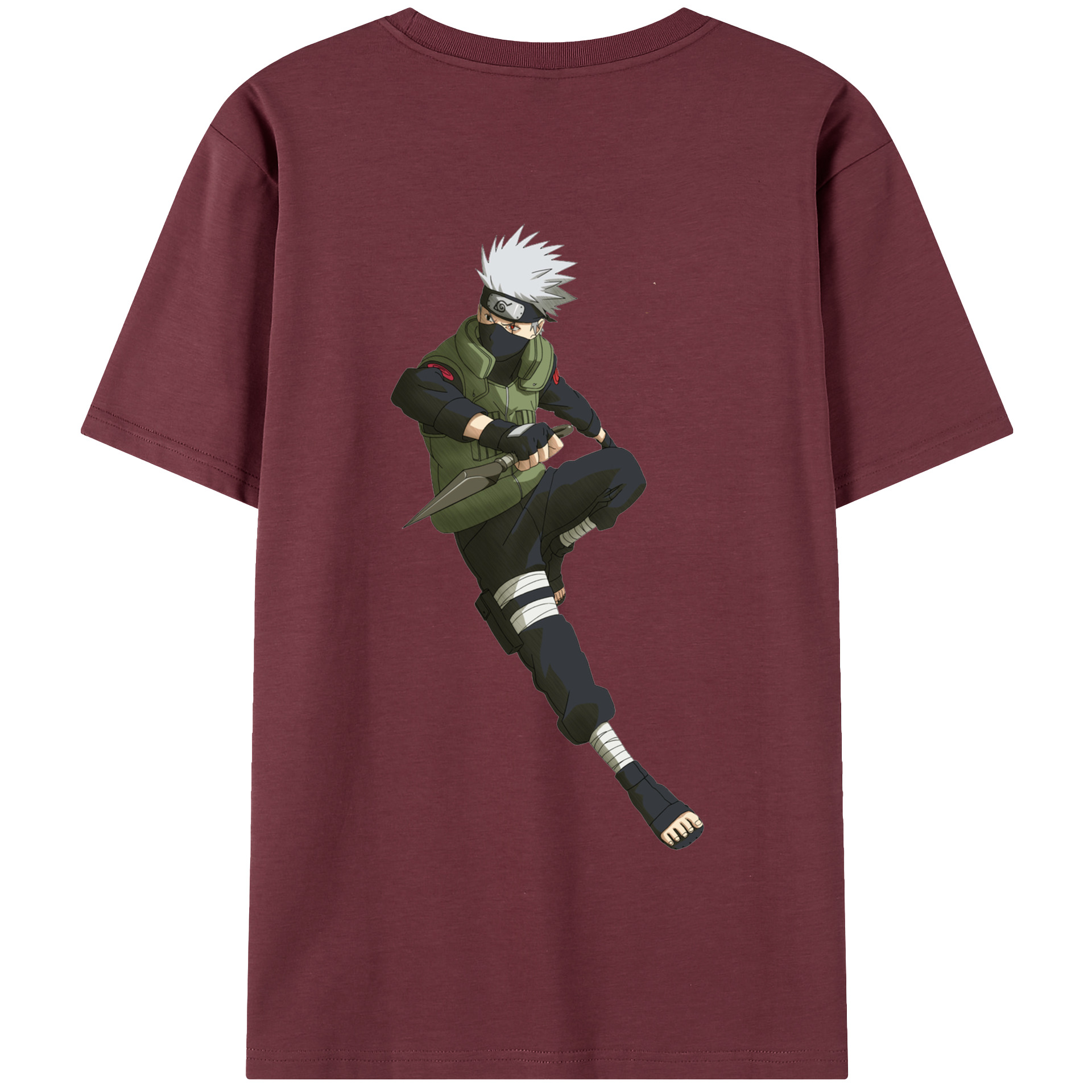 （画像用） NARUTO -ナルト- はたけ カカシ Hatake Kakashi 綿100％半袖Tシャツ（背面プリント）